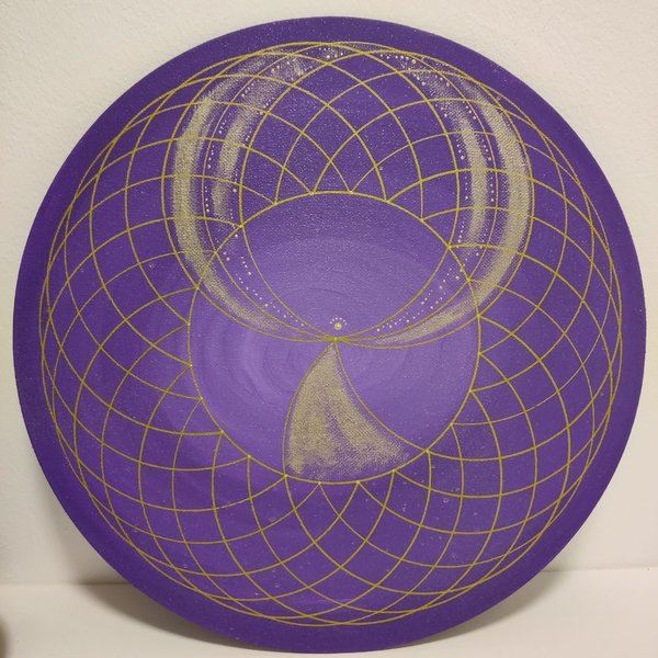 Energiebild * Engel des Vergebens * Acryl * violett & gold * rund 30 cm